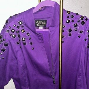 Vintage Bob Mackie Purple Embellished Blazer